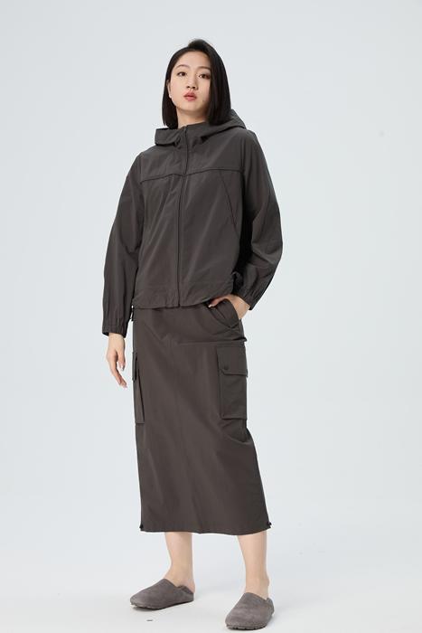 【爆款推荐好看】水淼2025秋新款时尚休闲连帽外套1097 商品图0