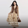 【09/26新品】熙世界「游牧曲线裙」波西米亚度假风复古印花V领连衣裙秋季女装 商品缩略图1
