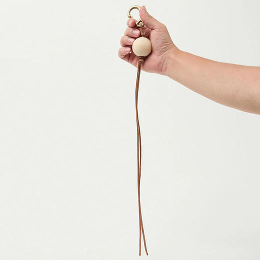 hobo ROUND WOOD BEAD with BRASS 天然圆形木头加工钥匙扣包挂 商品图0