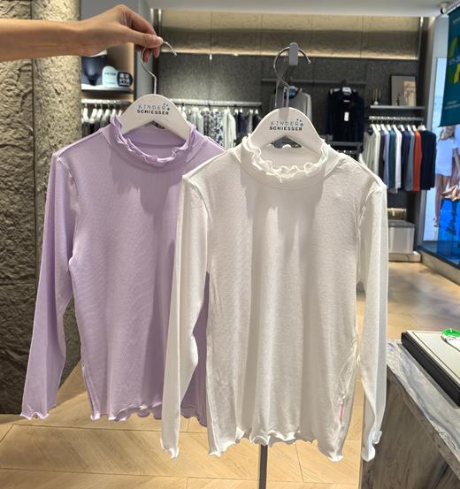 【50S超软莫代尔】SCHIESSER德国舒雅女童莫代尔氨纶薄款春秋打底保暖木耳花边打底衫36/25284U 商品图2