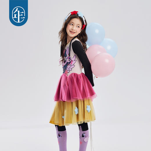 小马宝莉联名年衣童装公主裙25秋冬新款可爱卡通小马宝莉公主裙 商品图4