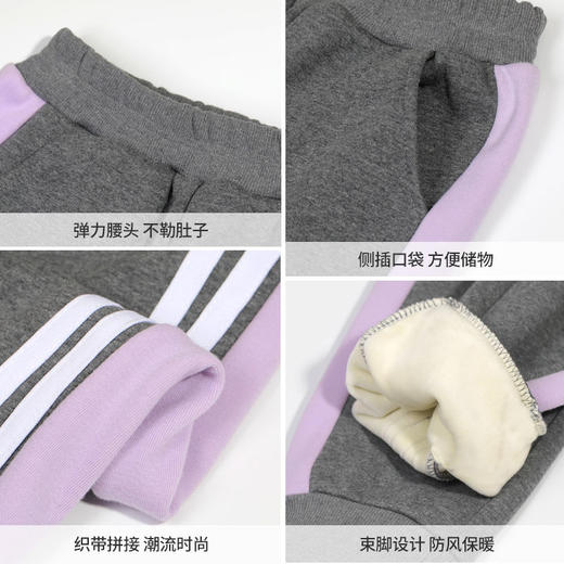 迪士尼女童加绒加厚裤子2022新款冬季儿童保暖裤秋冬女大童棉裤潮 商品图7