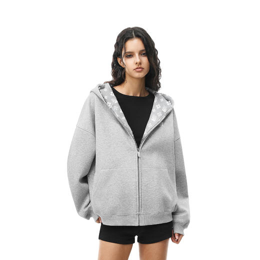 【限时7折】FDR官方店 美式印花开衫连帽卫衣外套男女春秋季加厚情侣拉链上衣 商品图0