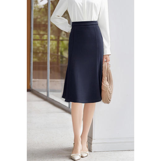 米思阳2026春季新款知性气质时尚修身立裁圆领单排扣短外套+高腰鱼尾半身裙4534/4533 商品图10