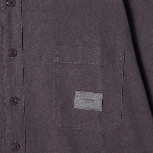 12475SDSA男士秋冬新款痞帅男装韩版休闲纯色口袋纽扣翻领长袖衬衫百搭 商品图3