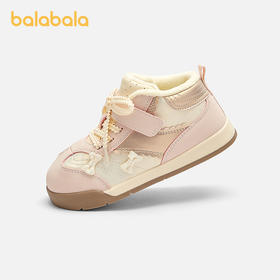 巴拉巴拉宝宝稳步鞋女童板鞋加绒秋冬2025新款阿甘鞋