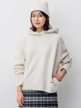 23区日系春季通勤宽松版圆领套头长袖针织毛衣内搭毛衫商场同款