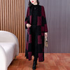 雀说秋冬宽松毛呢开衫过膝长款加厚针织外套AL8212 商品缩略图2