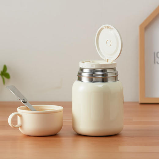 便携式大容量焖烧杯带碗勺保温保冷保温杯 500mL BE 商品图0