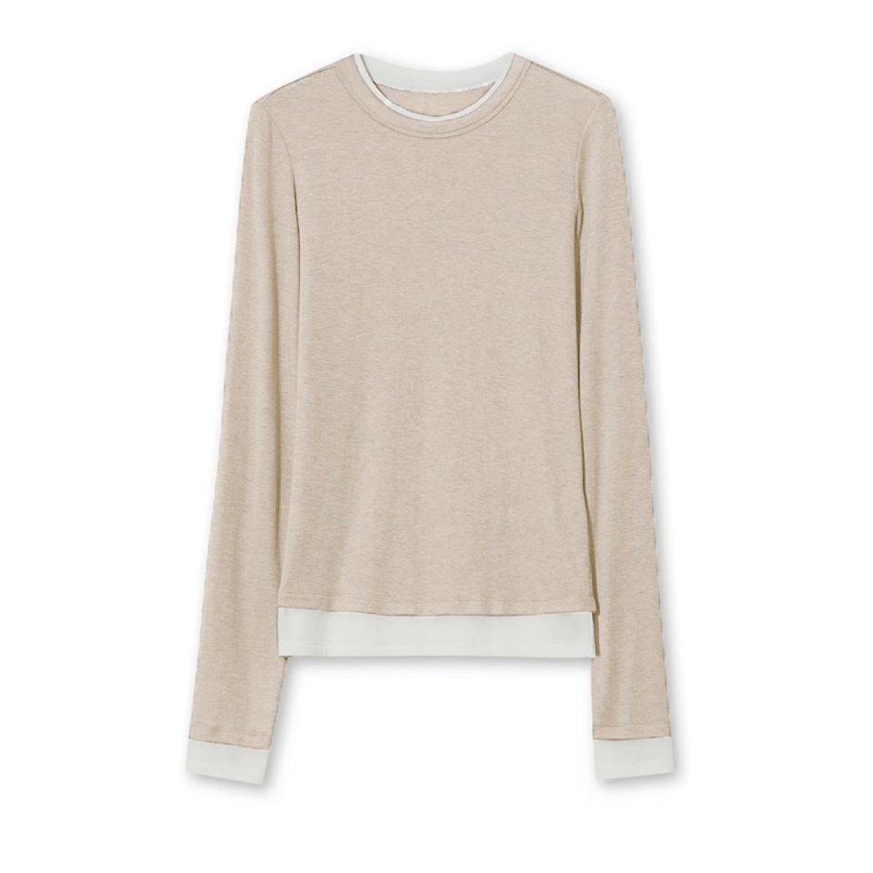  47.5%莱赛尔 4.4%羊毛   醋酸云柔零压云感系列羊毛醋酸打底衫 A-5238