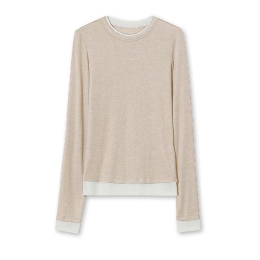  47.5%莱赛尔 4.4%羊毛   醋酸云柔零压云感系列羊毛醋酸打底衫 A-5238 商品图0