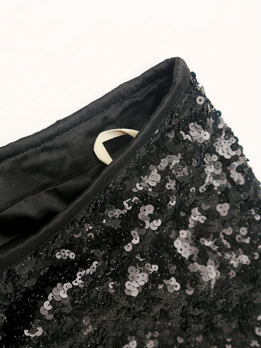 【派对吸睛款】黑色闪耀亮片迷你裙 性感高腰显瘦 a 字半身裙短裙 商品图2