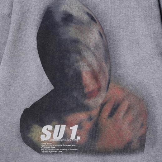 25076SDSA男士秋冬新款痞帅男装美式复古人物印花圆领卫衣嘻哈百搭时尚 商品图3