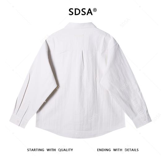 SDSA男士秋冬新款痞帅男装韩版休闲纯色口袋纽扣翻领长袖衬衫百搭 商品图5