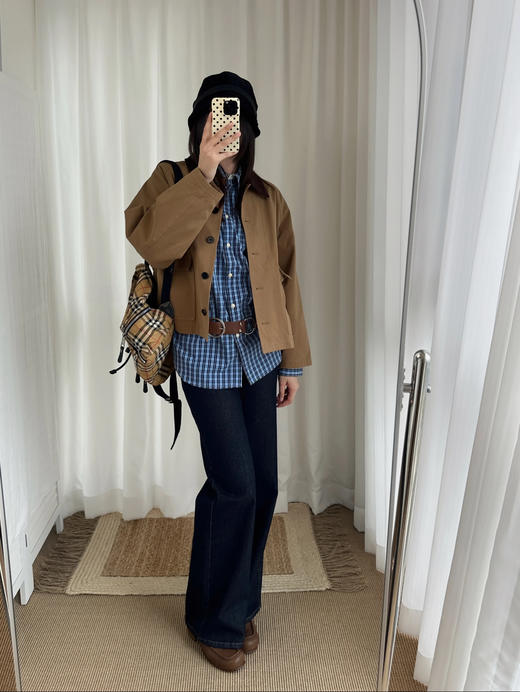 ICICLE之禾 25秋季新款高密斜纹棉夹克巴恩风短外套（SS） 商品图5