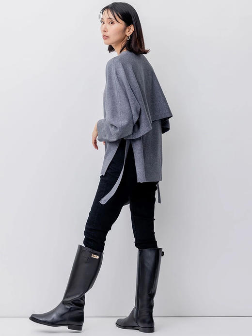 23区日系春季通勤宽松羊毛棉混纺圆领套头二件套针织毛衣商场同款 商品图4