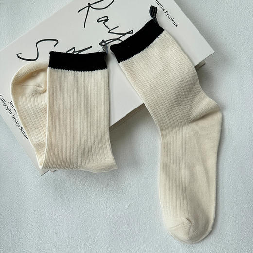 藏青布标中筒袜-纪念日百货门店同款166295187 商品图3