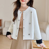 SC26-25002025新款早秋季小个子短款外套女好看爱心装饰白色开衫小外搭秋季 商品缩略图0