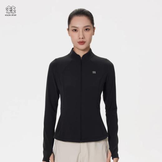 点此购买 可隆春秋季女士针织立领户外运动徒步登山拉绒弹力外套 qk 330946 商品图12