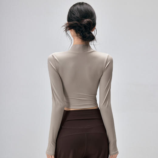 跃牌【海听系列】瑜伽服女秋冬固定杯运动上衣高颜值新款长袖XC49 商品图1