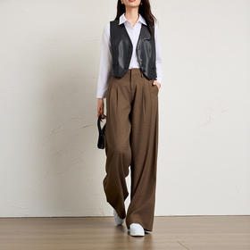 廓形高个子休闲直筒裤，垂感高级感巨好看长裤阔腿西裤KB-250218