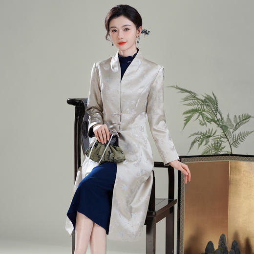 【燕蝶】复古新中式改良旗袍风衣，唐装大衣外套XGT-T25122 商品图2