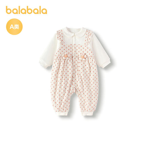 巴拉巴拉婴儿连体衣男女童哈衣爬服夹棉2025新款 商品图1