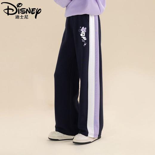 迪士尼女童加绒直筒裤子一体绒加厚冬季新款儿童冬装休闲裤女孩潮 商品图5