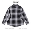 12569SDSA男士秋冬新款痞帅男装嘻哈撞色格纹纽扣翻领长袖衬衫休闲衬衣 商品缩略图5