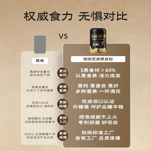 五谷磨房核桃芝麻黑豆粉600g 商品图2