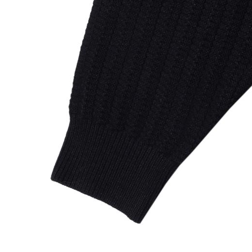 SDSA秋冬新款痞帅男装韩版纯色简约竖纹圆领针织衫百搭慵懒风毛衣 商品图3