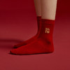 一起红】金三塔本命年红袜子男女情侣桑蚕丝结婚喜庆年中筒袜礼盒  JXQ314+JXQ315 商品缩略图2
