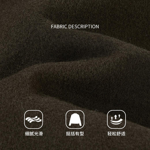 【商场同款】CNC5973 “ 苔藓绿短款大衣 ” 全毛材质轻便不压身 舒适温暖 商品图1