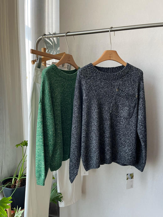【灰度森林🌳】噢蜜ooomeooo口袋装饰套头毛衣 商品图10