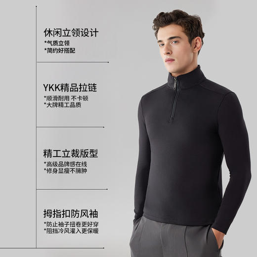 【合作款】秋季情侣款半拉链长袖立领卫衣  yb1020029 商品图4