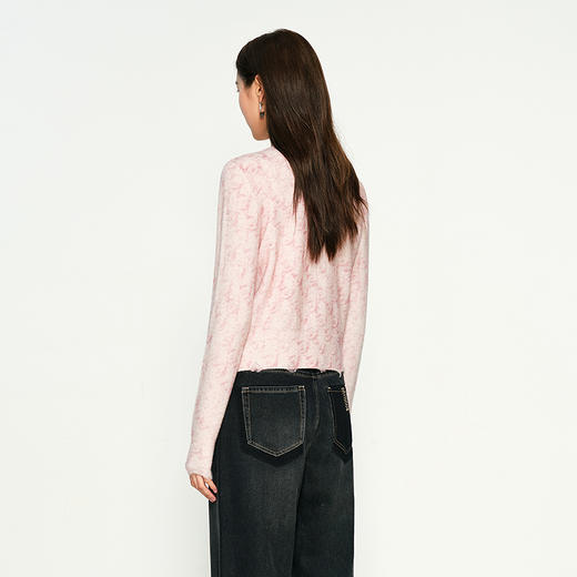 NEELLY纳俪商场同款秋季新款软糯减龄针织开衫女舒适简约毛衣N25094A04622 商品图1