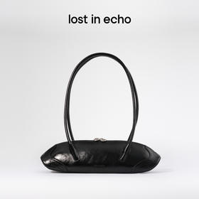 lost in echo2025早秋新款轻便质感牛皮趣味饺子形法棍单肩腋下包