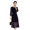 QS秋冬新款优雅法式复古宽松中长款连衣裙女气质国风款2327 商品缩略图4