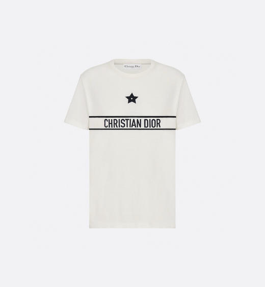 DR-T 星星刺绣白T恤 商品图0