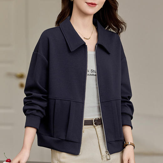 雀说翻领夹克女今年流行爆款外套新款洋气女装休闲百搭上衣AL10005 商品图1