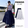 「气质款！碎花·蛋糕裙」半身裙女春秋冬新款韩式复古蓝色碎花闲慵懒风长裙子高腰a字裙 商品缩略图0