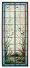 独角鹿西洋古董20世纪初法国新艺术风格时期著名画师Henri Curcier签名出品水岸风光主题彩绘玻璃花窗一对 商品缩略图0