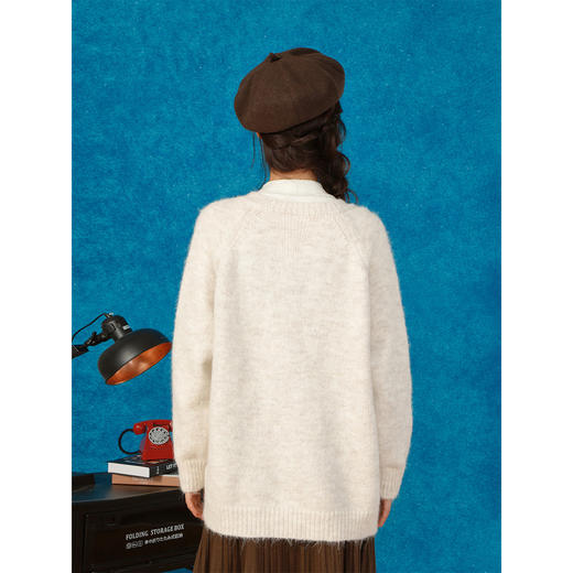 复古刺绣花朵口袋开衫毛衣-纪念日百货门店同款166543232 商品图2