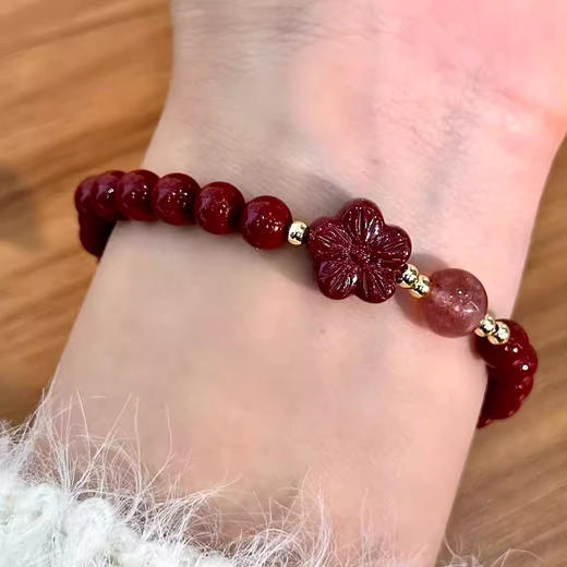 【普陀山】桃花朱砂手串  可送人自用 商品图1