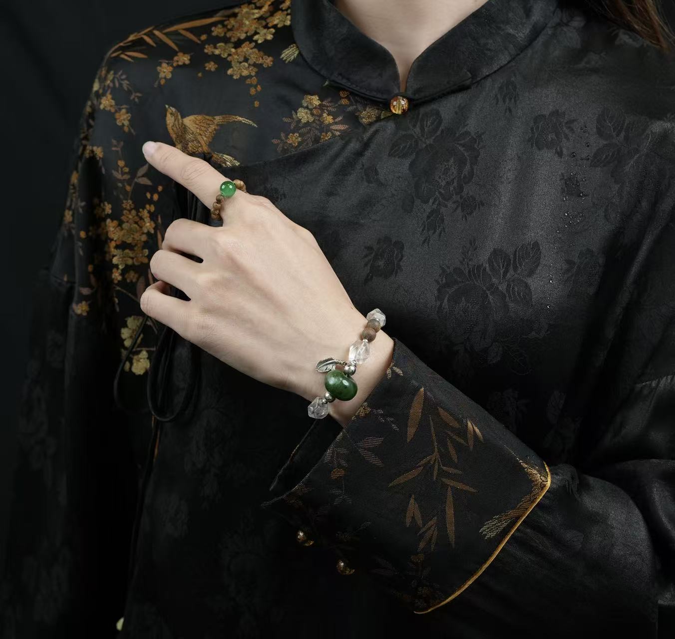 【会员专享】后辰新中式气质沉香碧玉链