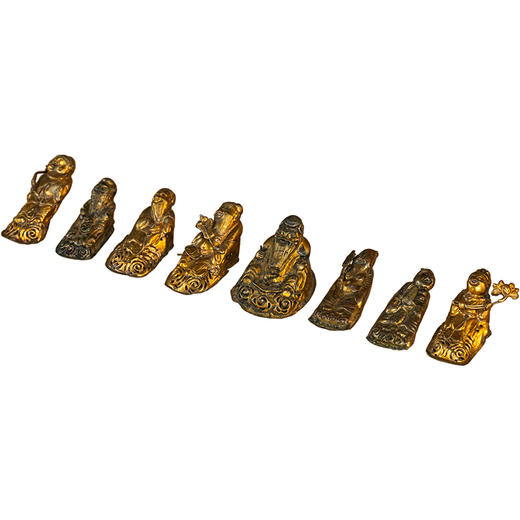 清	铜鎏金八仙人物配饰一组 商品图5