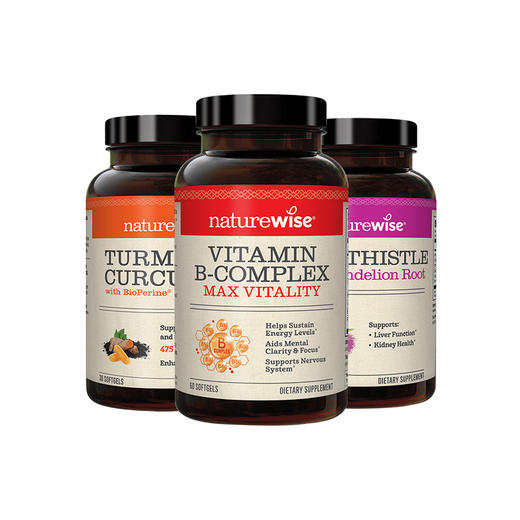 Naturewise牌护肝三件套（液体姜黄+B族+乳蓟） WH 商品图1