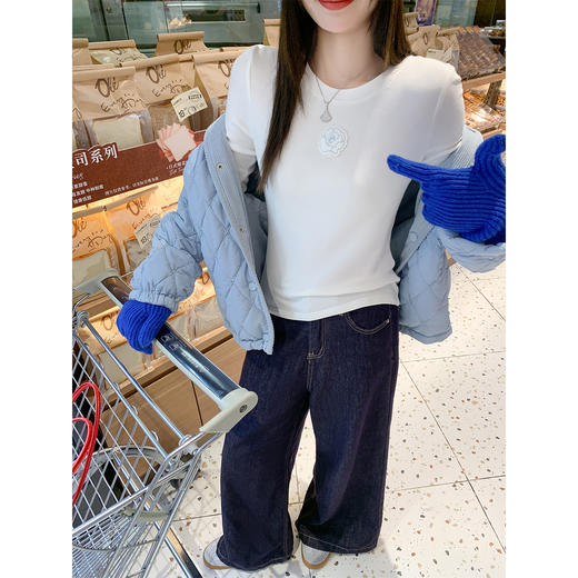 <曾小咸推荐>2.25现货秒杀 ！微信超特价！韩版花朵长袖T打底 日常119.99 立减60 秒杀59.99！！ 商品图4