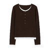NEELLY纳俪商场同款秋冬新款正肩撞色假两件针织衫女百搭通勤上衣N25091A01137 商品缩略图3