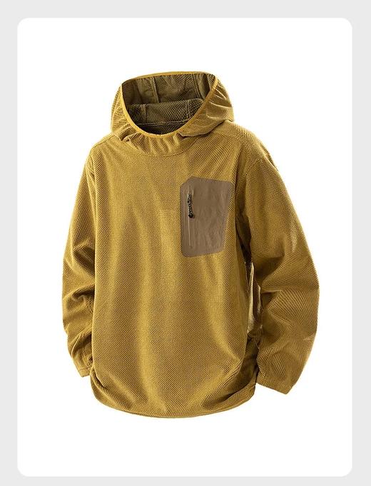 巴塔马蹄绒定制面料！专业户外功能性面料潮牌连帽卫衣，抗皱抗起球保暖防风轻量化卫衣 商品图2